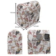 thumbnail image 4 of Birds Stand Mixer Cover, Minimalist Style Soft Pastel Colored Exotic Parrots and Flamingo in Geometric Pattern, Kitchen Appliance Organizer Bag Cover with Pockets, 5 Quarts, Multicolor, by Ambesonne, 4 of 4