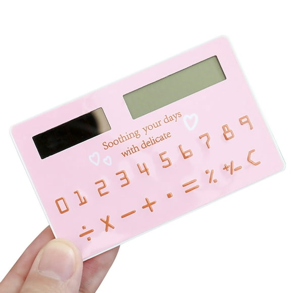Calculadora de tamaño de mini tarjeta Calculadora ultrafina delgada de dibujos animados con energía Tomshoo Calculadora