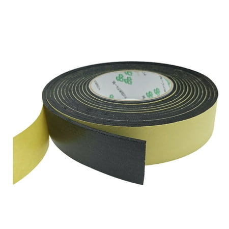 

1 Roll 1/1.5/2CM EVA Foam Tape Strong Adhesive Heat Resistant Anti-collision Noise Education Weather Stripping Window Door Gap Filler Seal Strip