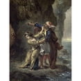 thumbnail image 3 of Delacroix, Eugene 12x14 Black Modern Framed Museum Art Print Titled - La Fiancee DAbydos, 3 of 5