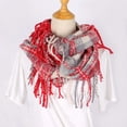 thumbnail image 6 of Double-Sided Plaid Infinity Scarf, Reversible Acrylic Loop for Men & Women,180*80cm,5, 6 of 13