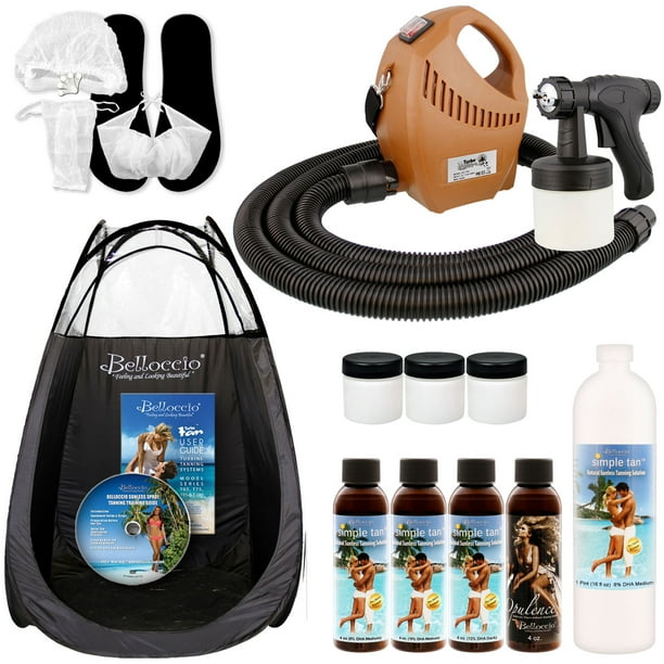 Deluxe Sunless Airbrush SPRAY TANNING SYSTEM Pt Simple Tan 8 Solution