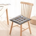 thumbnail image 4 of Puntoco Cojín grueso para silla, cojín para taburete de estudiante, cojín para oficina, cojín suave transpirable de verano, cojín de lino para silla de 15,7 pulgadas, 4 of 5