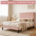 thumbnail image 4 of Kojooin Bed Frame with Headboard, Upholstered Platform Bed with Sturdy Wood Slats, No Box Spring Needed, 4 of 6