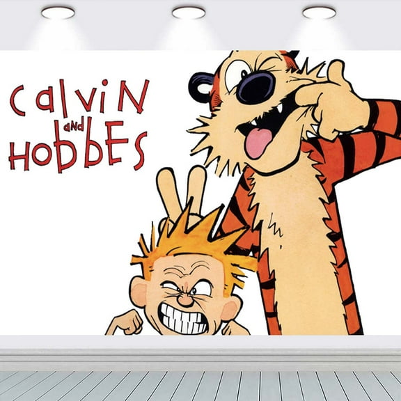 Calvin & Hobbes Taspestry Poster Banner Backdrop Background Wall Decor Party Supplies