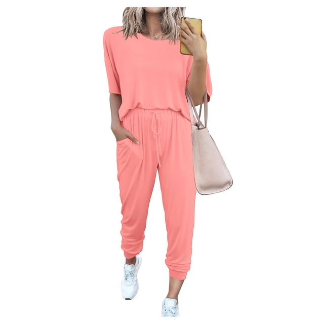 Conjunto Deportivo PRETTYGARDEN Primavera Verano 2025 Rosa L - Mujer