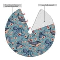 thumbnail image 2 of KLL 36" Christmas Tree Skirt Underwater Animals and Flowers Xmas Tree Skirts Mat for New Year Xmas Holiday Party Indoor Outdoor Home Decoration, 2 of 7