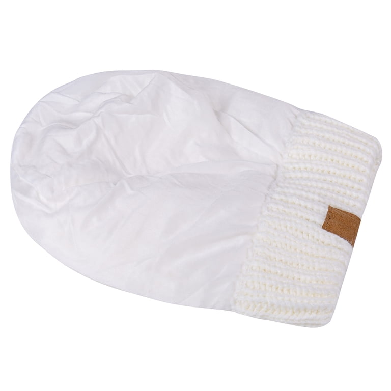 Women\'s White REDESS Slouchy Beanie Chunky Soft Oversized Cable Knit Cap REDESS Slouchy White Beanie Hat for Women Winter Warm Knit  main image 2