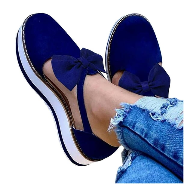 Navy blue shop flats walmart