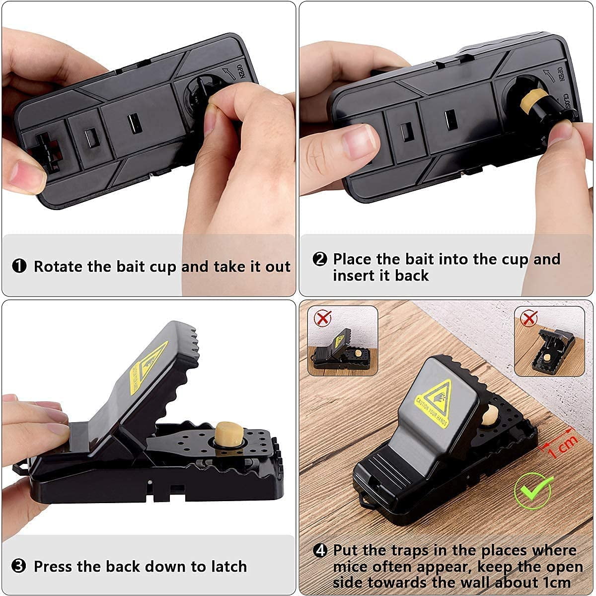 Reusable Mouse Trap Indoor and Outdoor, Mouse Catcher Safe and Reusable