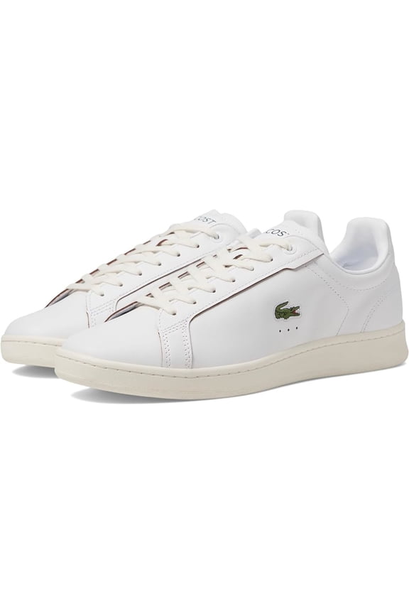 Mens White Cushioned Carnaby Round Toe Lace-Up Leather Athletic Sneakers Shoes 11 M