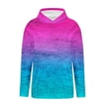thumbnail image 3 of Womens Hooded Sweatshirts, Hoodies for Women Fall Fashion Loose Fit Ombre Tie Dye Long Sleeve Pullover with Pockets S-2XL, 3 of 5