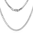 thumbnail image 1 of Mercie Collier en Argent Sterling, Chaîne Boîte en Argent Plaqué Rhodium 2,2 mm, Bijou, Fermoir Homard pour Usage Quotidien, 1 of 8