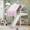 White + Plywood + Solid Wood+MDF-4, variant on Twin size Wooden Loft Bed House-shaped Frame with a Tent, White+Pink