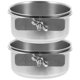 thumbnail image 1 of BRIGHTFUFU Cuencos de agua para comida de loros, plato de alimentación de pájaros, cuenco colgante de acero inoxidable para mascotas, jaula para pájaros, 2 uds., 1 of 7