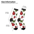 thumbnail image 2 of Uemuo Hand Drawn Strawberry Printed Kids Boys Socks Seamless Crew Socks Crazy Funny Athletic Sport Socks for Children, 2 of 6