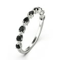 thumbnail image 2 of 0.36ct black diamond moissanite Guideline 18K White Gold Over Silver Wedding Band, 2 of 4