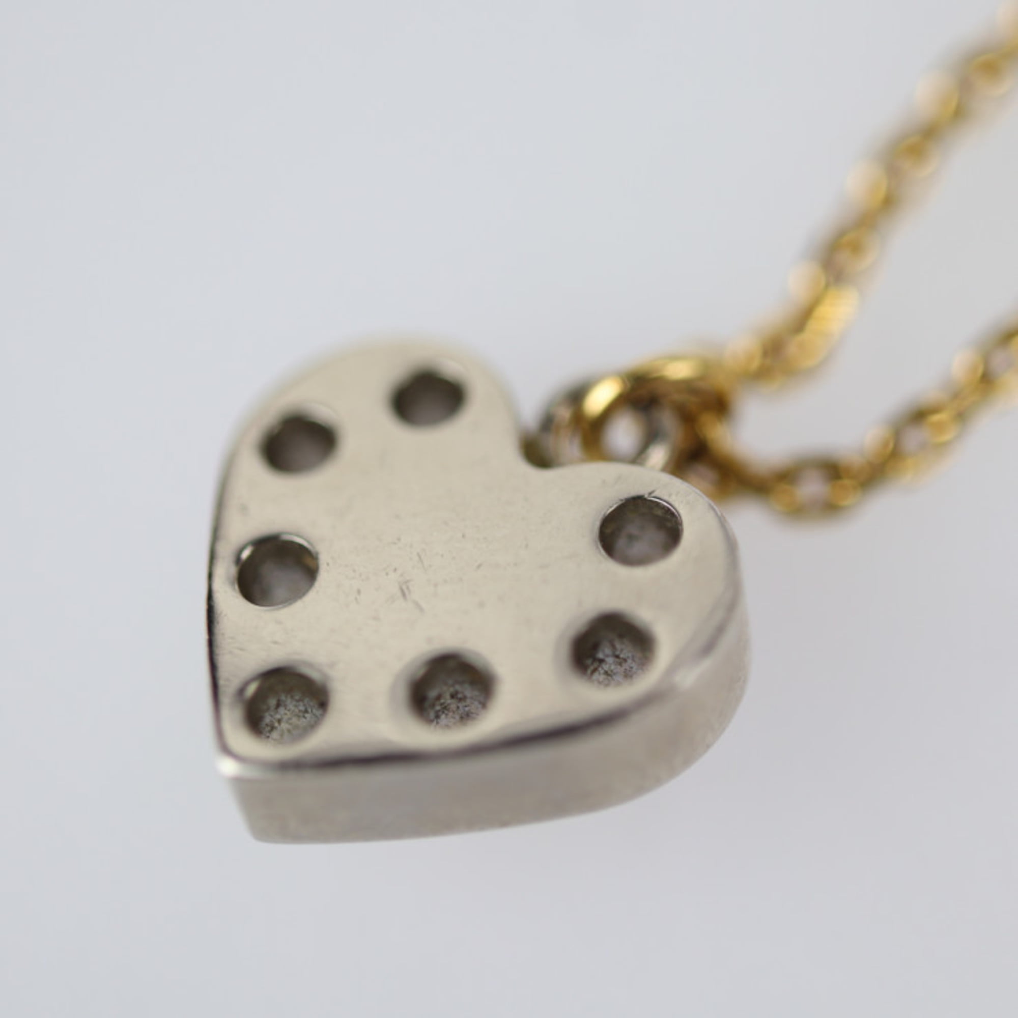 LOUIS VUITTON LOUIS VUITTON Pendentif Spiky Valentine Heart Necklace metal  Gold Silver Used M67028｜Product Code：2107400203920｜BRAND OFF Online Store