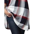 thumbnail image 4 of FASHIONWT Women Plus Size Square Neck Print 3/4 Sleeve Printed Mid-Length T-Shirt Top, 4 of 4