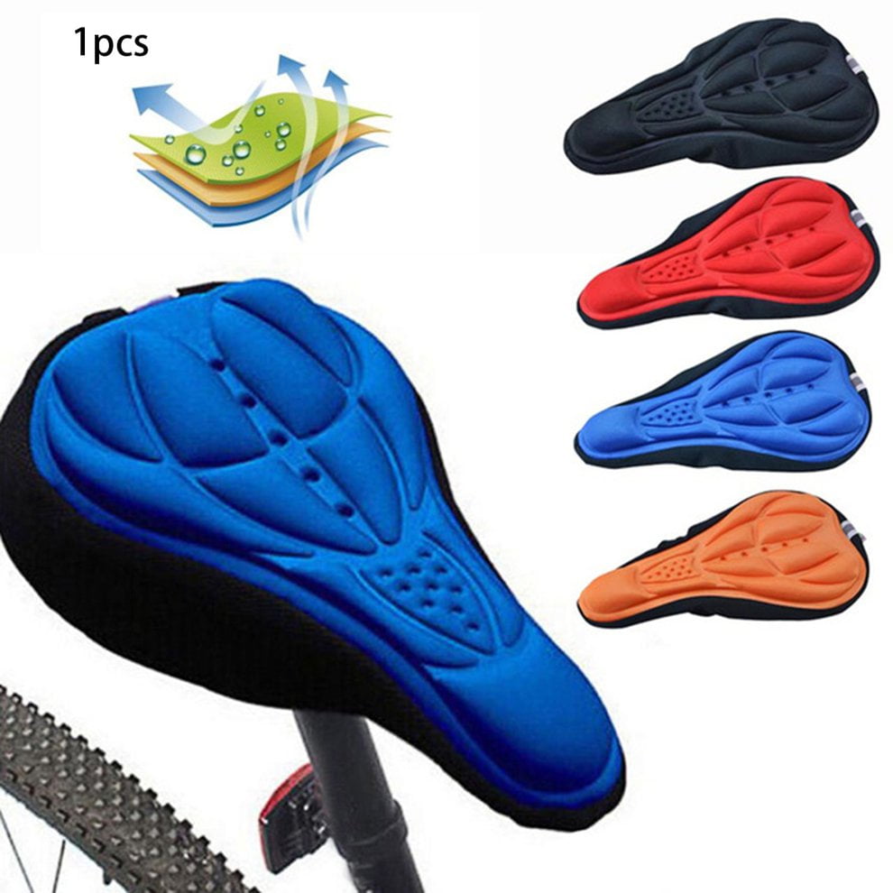 Soft bike Seat Cushion, Wide Gel Soft Pad Exercise Bike Seat Cover