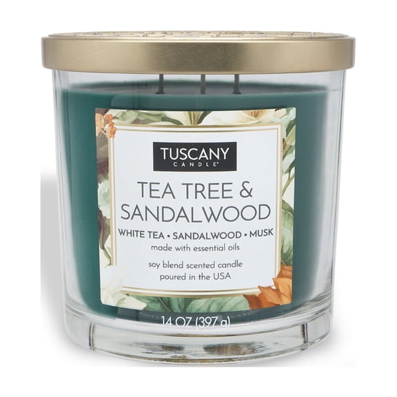 Tea Tree  Sandalwood Long-Lasting Scented Jar Candle (14 oz)
