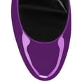 thumbnail image 3 of FSJ Women Comfortable Adjustable Double Strap Mary Jane Shoes Rounded Closed Toe Crystal Chunky Block Low Heel Pumps Business Date Dress Shoes Size 4 Purple, 3 of 4