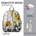 thumbnail image 4 of Boho Sunflower Students Backpack - Bright Yellow Rustic Country Floral Print with Comfortable Dual Shoulder Support, Durable Lightweight School Bag, 4 of 6