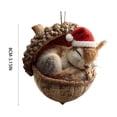 thumbnail image 2 of 3D Forest Animal Acorn Ornaments, Woodland Christmas Decor with Realistic Animal Figures, Resin Hanging Ornaments for Christmas Tree, Home, Party Decor, Cozy Forest Theme Collection, 2 of 6