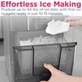 thumbnail image 4 of Frigidaire Gallery 44 lbs. Nugget Ice Maker, Self-Cleaning Countertop Soft Pellet Ice Machine with Touchscreen Controls, Stainless Steel Grey, 4 of 11