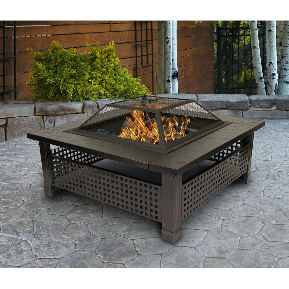 Outdoor Leisure Products 30 inch Square Steel Fire Pit with