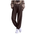 thumbnail image 2 of qelini Maternity Joggers with Pockets for Women High Waist Belly Support Pants Solid Color Full Length Trousers, 2 of 6