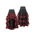 thumbnail image 5 of Douhoow Women Plus Size Gothic Skirts Asymmetrical High Low Ruffle Punk Skirt S-5XL, 5 of 5