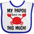 thumbnail image 3 of Inktastic My Papou Loves Me Boys or Girls Baby Bib, 3 of 4