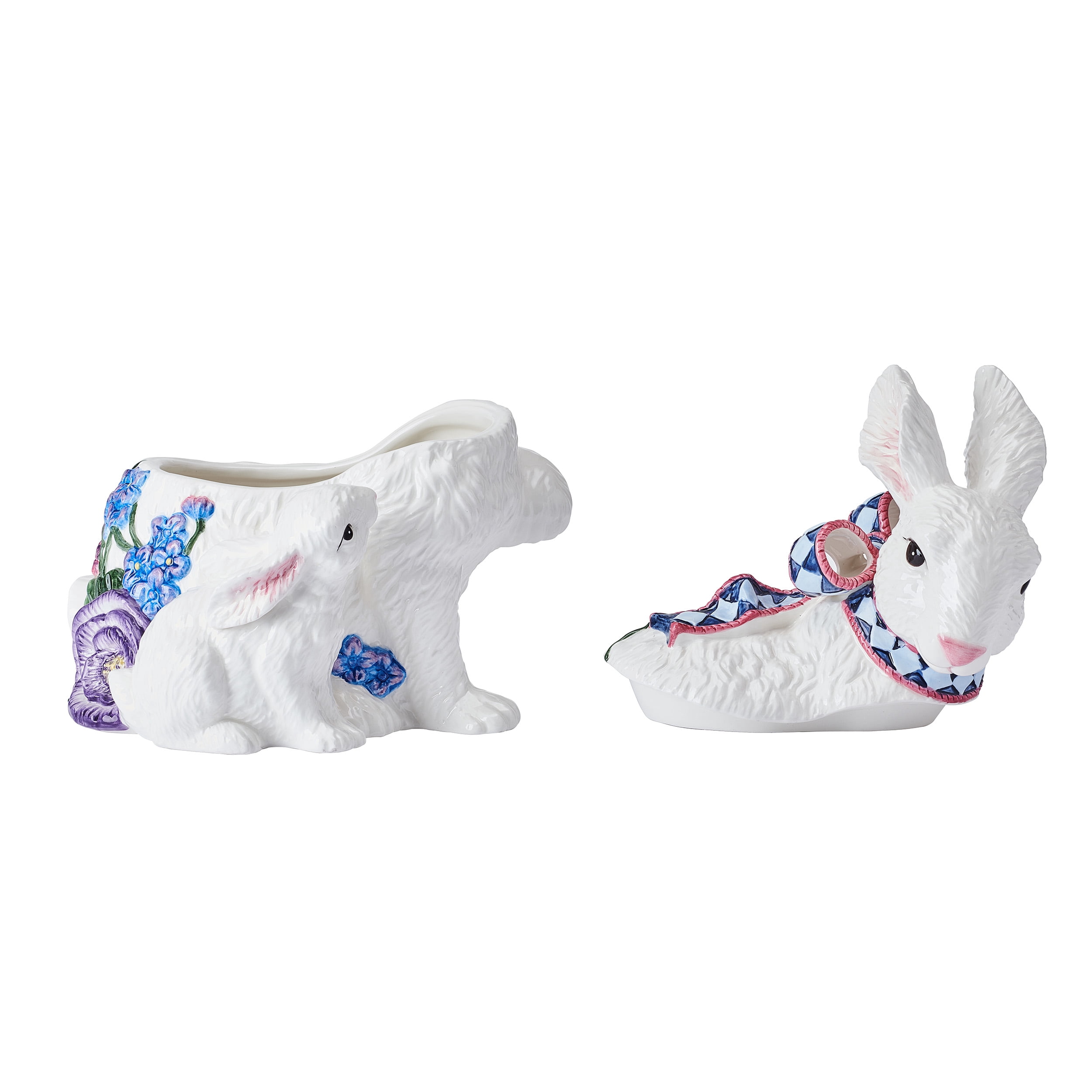 Fitz and Floyd Jardin Rabbit 10 3/4 in Cookie Jar