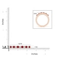 thumbnail image 4 of ANGARA Natural Ruby and Diamond Half Eternity Wedding Ring in 14K Rose Gold for Women (Size-2mm) | July Birthstone Jewelry for Her | Natural Ruby Rings, 4 of 9