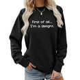 thumbnail image 2 of Tiweut Sweatshirts for Womens Winter Half Open Zipper Long Sleeve Crew Neck Pullover Loose Fit Relaxed Fit Tops Black,S, 2 of 4