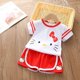 thumbnail image 3 of Hello Kitty nueva ropa para niños verano niñas lindo estampado de gato de dos piezas de algodón cuello redondo Camiseta + conjunto de pantalones cortos, 3 of 5