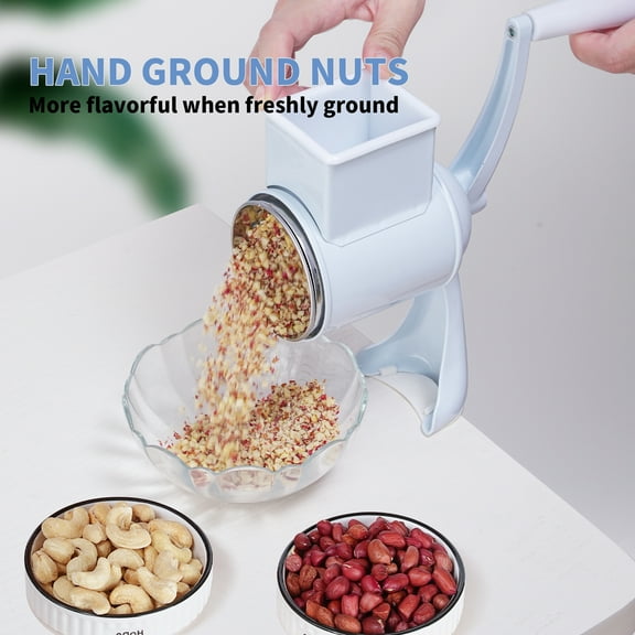 Sunjoy Tech Nut Grinder Easy to Use Multifunctional Ergonomic Handle Space-saving Sharp Blades Manual Crank Nut Grinder