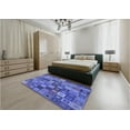 thumbnail image 5 of Ahgly Company Machine Washable Indoor Rectangle Transitional Sky Blue Area Rugs, 7' x 9', 5 of 7