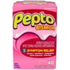 Pepto Bismol Chewable Tablet for Diarrhea, Heartburn, Nausea, Upset Stomach and Indigestion Relief, Antacid - Pack of 10 Boxes (480 Tablets)