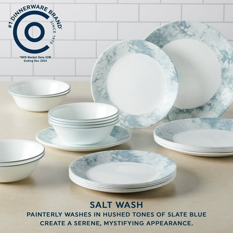 Corelle Salt Wash 12-Piece Glass Dinnerware Set (Service for 4