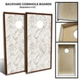 thumbnail image 2 of Slick Woody's Backyard Chevron Cornhole Board Set in Rustic White (8 Bags), 2 of 2