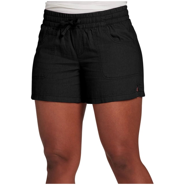 aidice Plus Size Womens Shorts Cotton Linen Lightweight Fitting Drawstring Side Split Solid Color Shorts