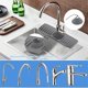 thumbnail image 5 of 1 Set Drain Pad With Hole 10 Degree Incline Buckle Fix Design Silicone Kitchen Faucet Absorbent Collection Mat BarWhite, 5 of 5
