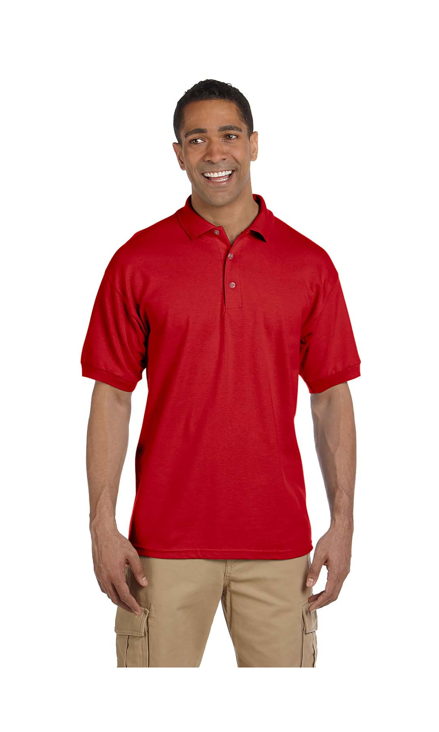Gildan Men's Welt Collar Preshrunk 3Button Polo Shirt, Style G3800
