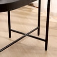 thumbnail image 7 of Modern 2-Tier Side Table, Metal End Table with Round Tray Top and Storage Shelve, Sofa Side Accent Table for Living Room Small Spaces, Black, 7 of 7