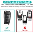 thumbnail image 2 of Key Fob Cover Compatible with Audi A1 A3 Q3 Q7 R8 A6L TT 3 Button Flip Key Keychain Case Holder Protector,A:red, 2 of 6