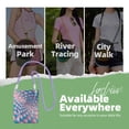 thumbnail image 7 of Lightweight Crossbody Cell Phone Purse Bag with Arm Band, Wallet & Key Pouch for Walking, Travel and Hiking, Twisted Checkerboard, Purple, 7 of 7