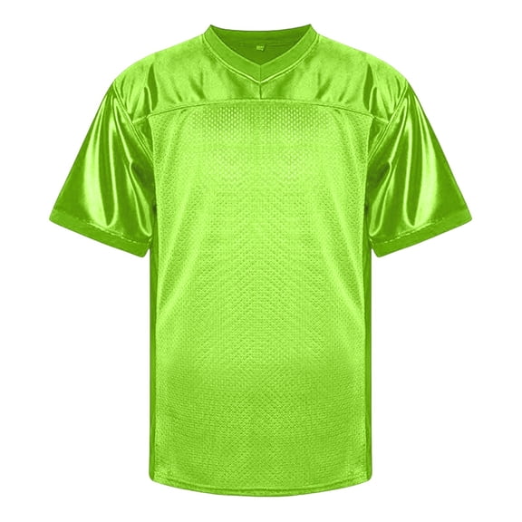 RUTAYY Men's T-Shirts Football Mesh Practice Athletic Tee Shirts Solid Color V-Neck Short Sleeve Sports Tops Fashion Resort Tees
