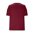 thumbnail image 6 of Women's Short Sleeve Shirt, V-Neck Casual Loose Fit Top, Comfortable Stretch Summer Blouse for Daily Wear, 6 of 9
